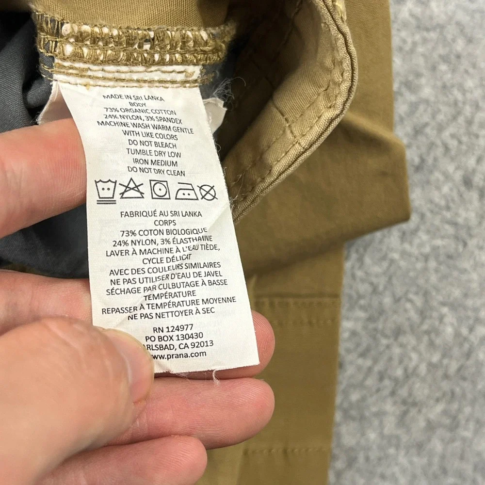 Prana Zion Pants Mens 30 Brown Slim Fit Stretch Hiking Outdoor